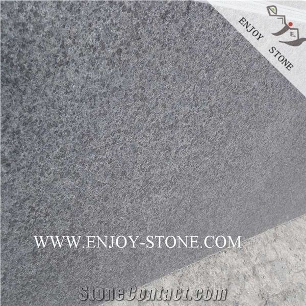 Flamed G684 Fuding Black Pearl Basalt Covering Tiles