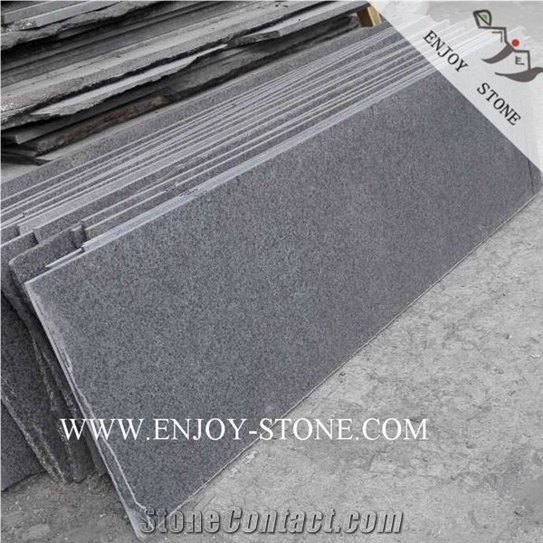 Flamed G684 Fuding Black Pearl Basalt Covering Tiles