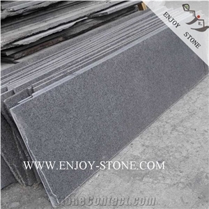 Flamed G684 Fuding Black Pearl Basalt Covering Tiles