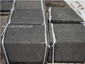 Flamed New Hebei Black Granite Walkway Kerbstone