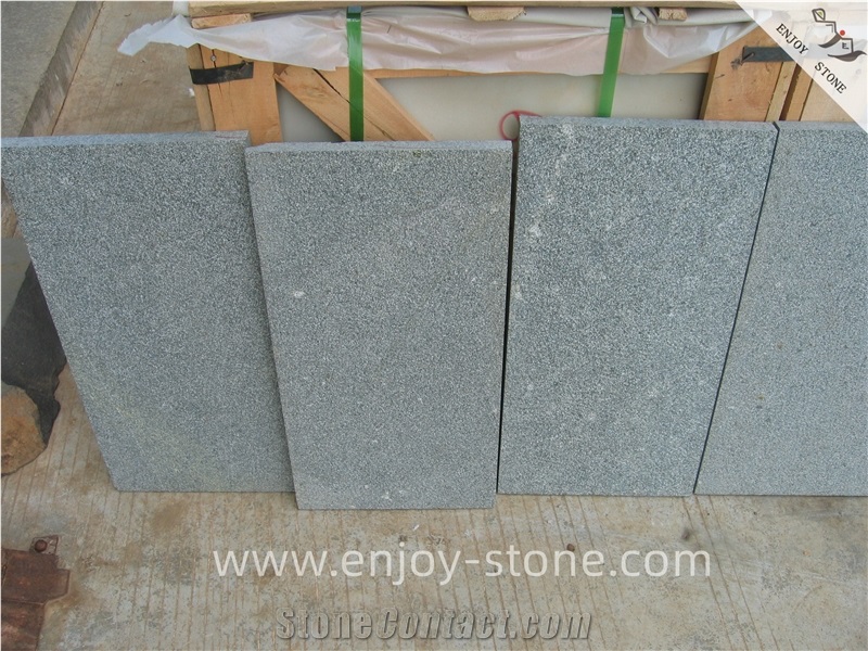 G612 Olive Green Granite/ Bush Hammered/Slabs,Tiles,Walling