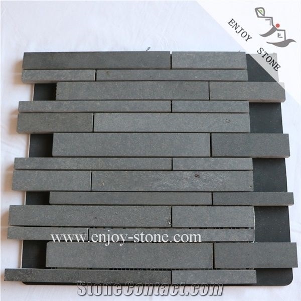 Grey Basalt Mosaic Tiles, Lava Stone Mosaic Tiles