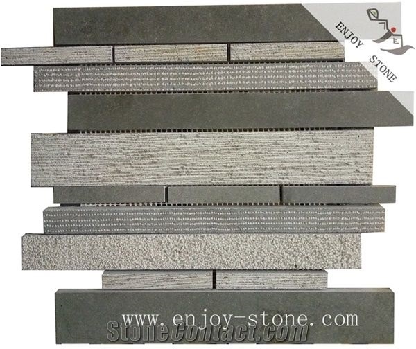 Grey Basalt Mosaic Tiles, Lava Stone Mosaic Tiles