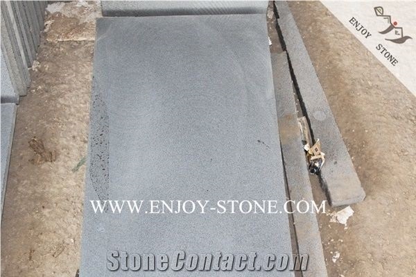 Hainan Black Bluestone With Cat Paws/Sawn Cut Tiles