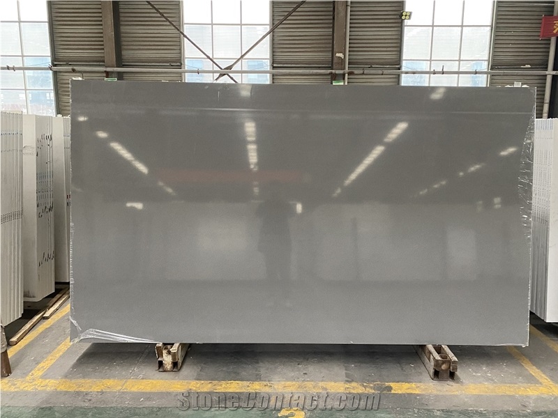 Concrete Grey Dark Grey Quartz Slabs Engineered Stone