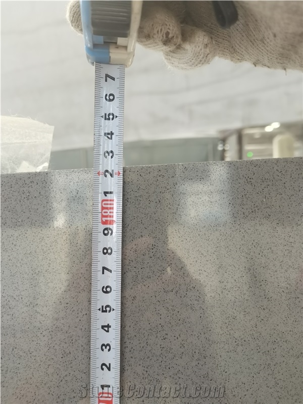 Light Grey Galaxy Tungne Grey Quartz Slab Engineered Stone