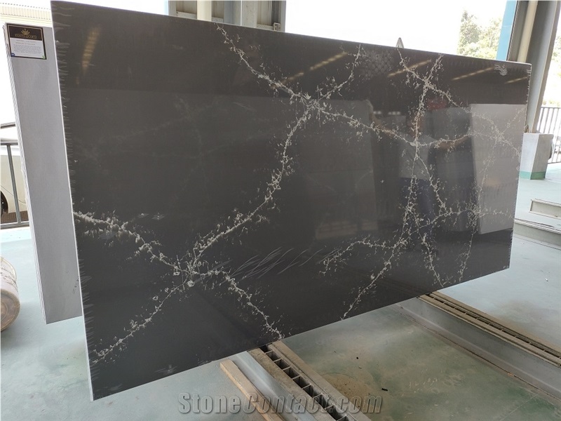 Nero Calacatta Quartz Slabs Engineered Stone