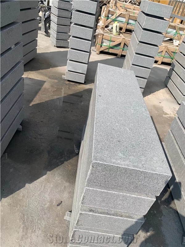 G654 Dark Grey Granite Block Step Stair Exterior Granite Step
