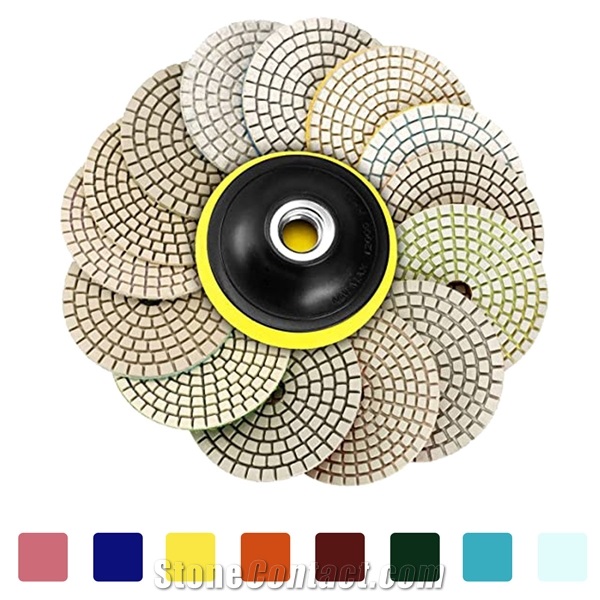 3/4/5/6/7/8/9/12 Inch Wet Diamond Polishing Pads Stone Work
