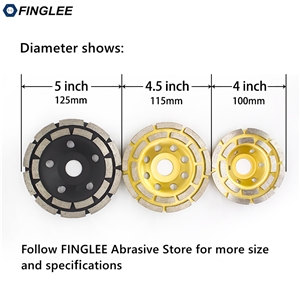 4/4.5/5 Inch Diamond Concrete Stone Cup Wheel