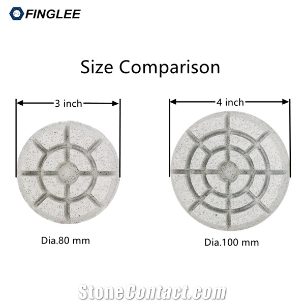 80Mm Floor Polishing Pads Wet Use,Tone,Concrete Renovation