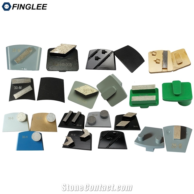 Grit 6/16/30/50 Cement Concrete Floor Grinding Shoes PCD