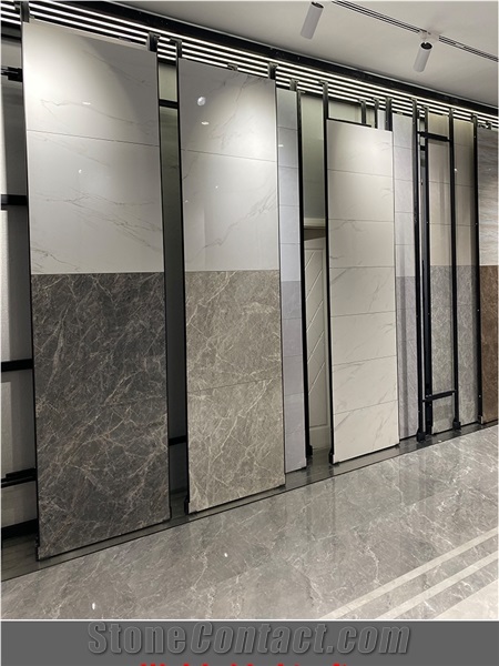 Big Slab Tile Floor Sliding Ceramic Tiles Display Stand Rack