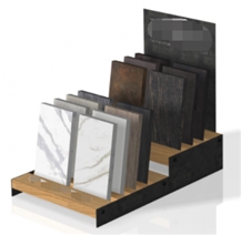 Tile Sample Display Stand With Slot Laminated Wooden Shelf