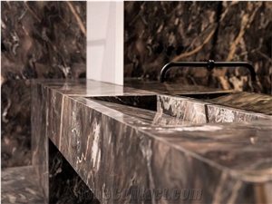 Dark Confusion Marble Slab