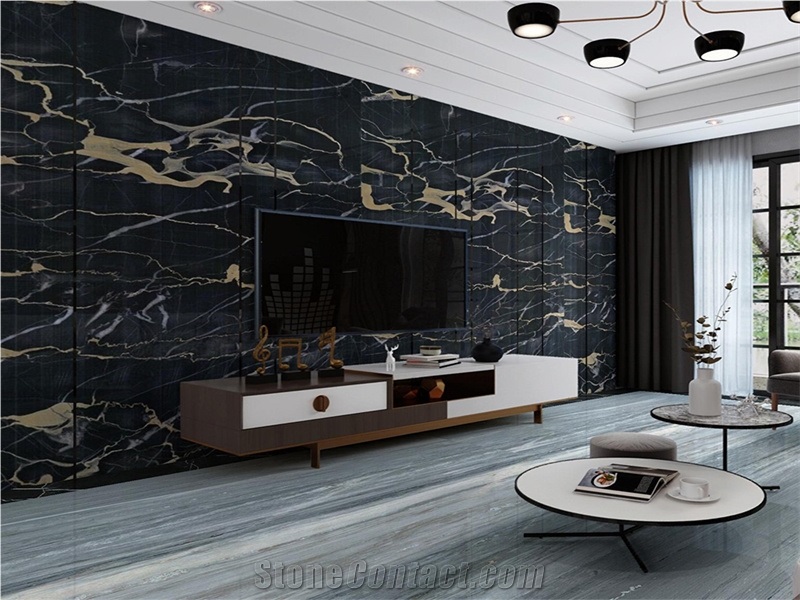 Silver Portoro Marble Slab