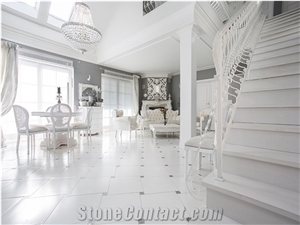 Vietnam Crystal White Marble Slab For Floor/Wall Cladding