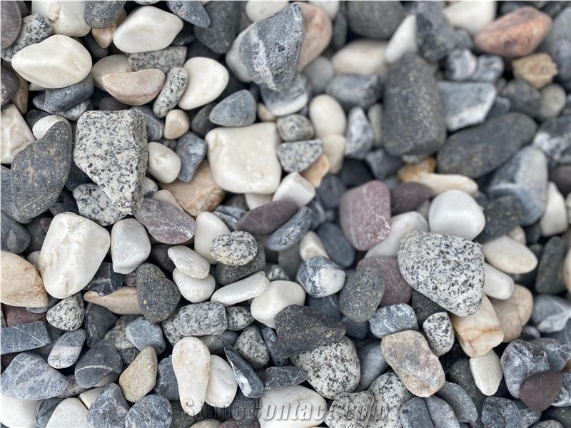 Multicolor River Pebble Stones,Flouray All Mix Pebbles