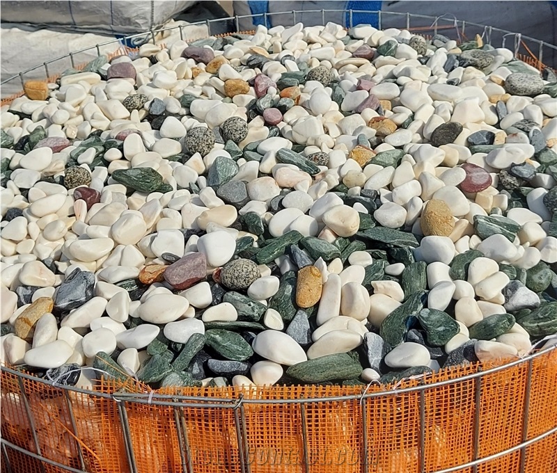Multicolor River Pebble Stones,Flouray All Mix Pebbles