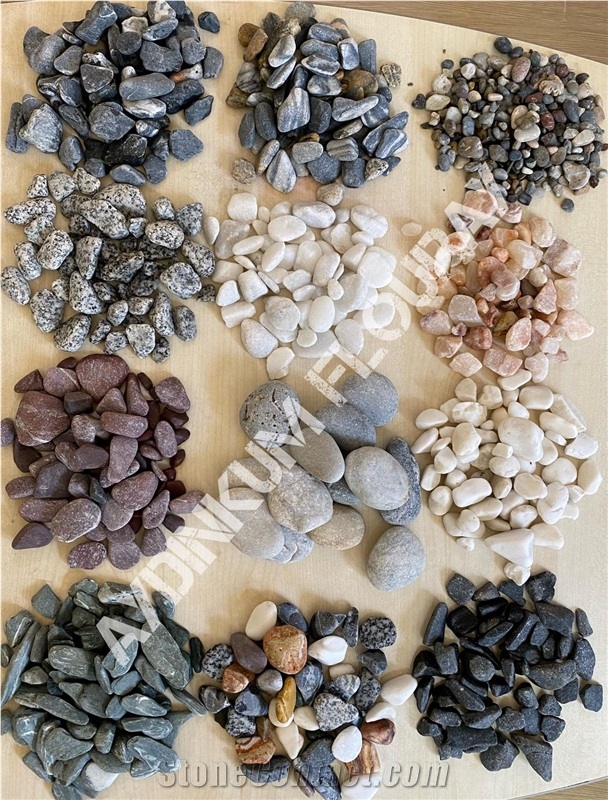 Silver Gey Pebbles, Flouray Black Stone