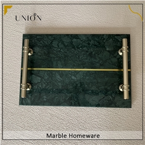 Green Rectangular Marble Tray