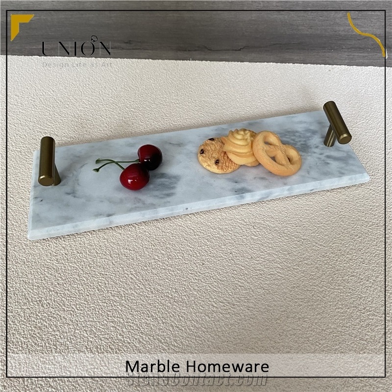 Mini Marble Tray Carrara White Home Decoration Serving Tray