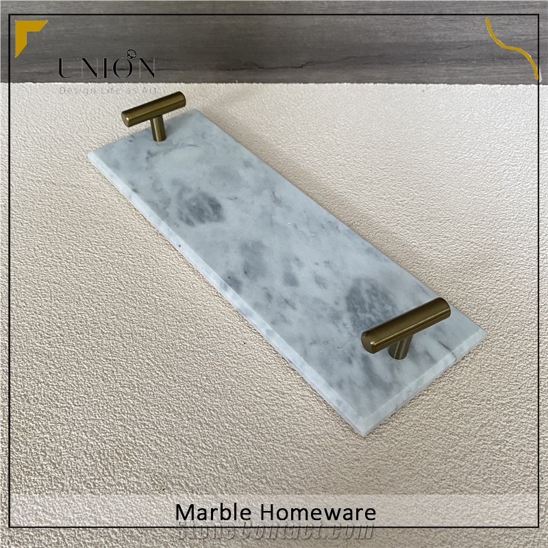 Mini Marble Tray Carrara White Home Decoration Serving Tray