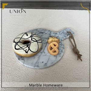 White Marble Tray With Handles Decorative White Tray
