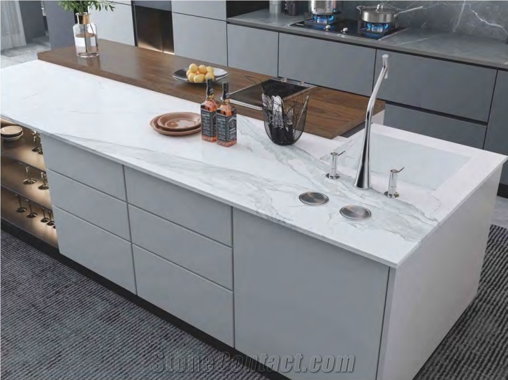 ARABESCATO CORCHIA MARBLE LOOK SINTERED STONE COUNTERTOP