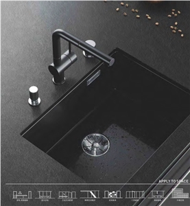 BLACK AURORA Sintered Stone Artificial Stone Kitchen Top
