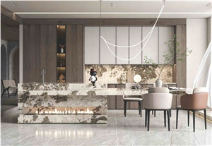 BUTTERFLY LOVE&GOLDEN FLOWER, Artificial  Sintered Stone