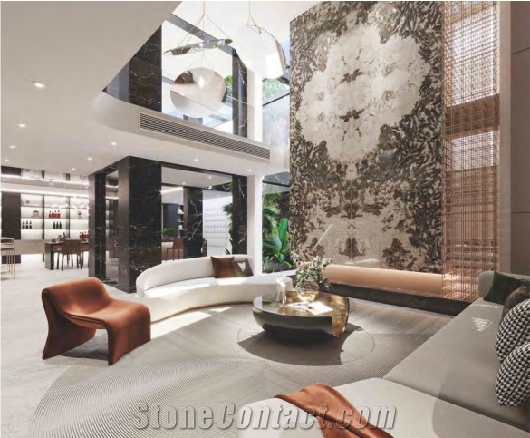 BUTTERFLY LOVE&GOLDEN FLOWER, Artificial  Sintered Stone