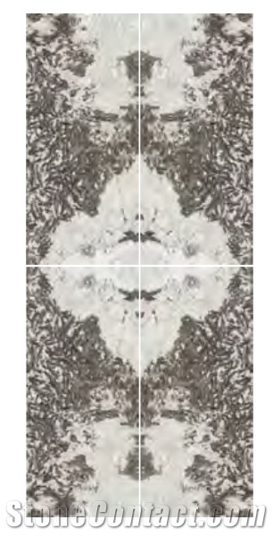 BUTTERFLY LOVE & GOLDEN FLOWER BOOKMATCHED WALL STONE
