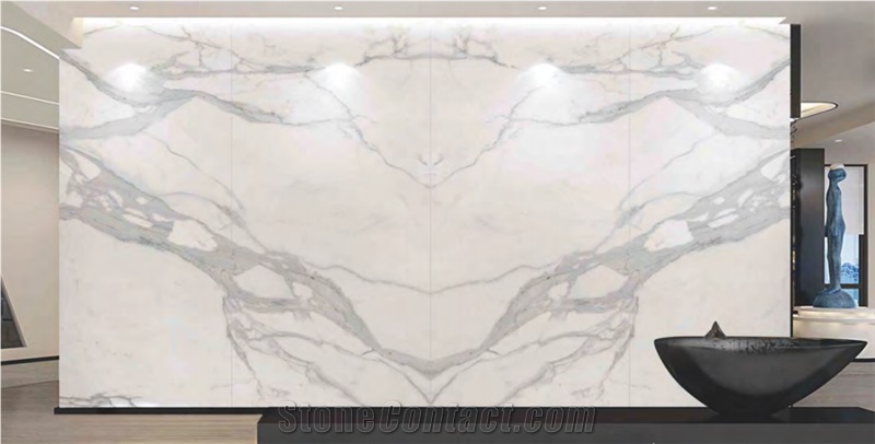 Calacatta Marble Look Sintered Stone Slabs