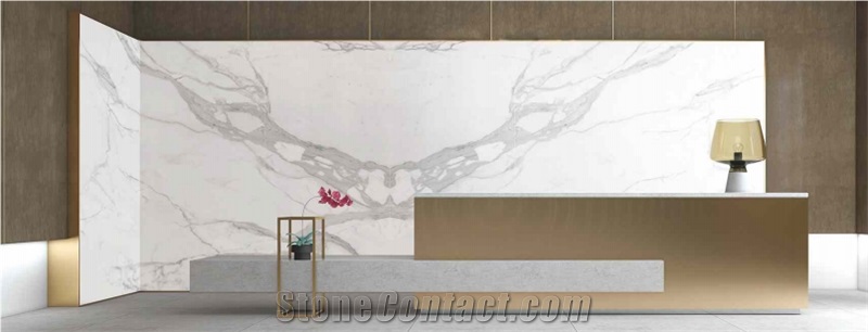 Calacatta Marble Look Sintered Stone Slabs
