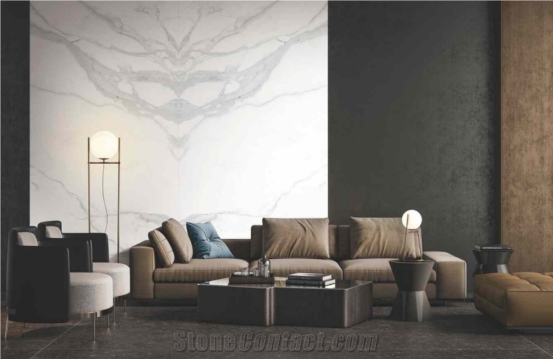 Calacatta Marble Look Sintered Stone Slabs