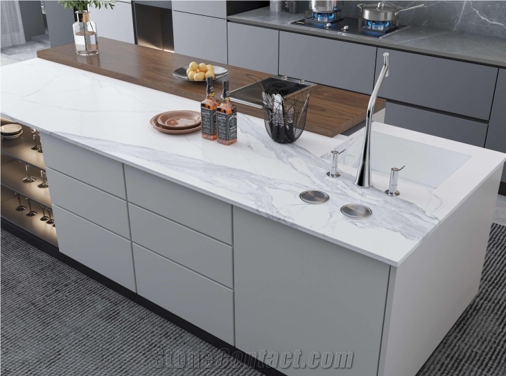 Calacatta Marble Look Sintered Stone Slabs