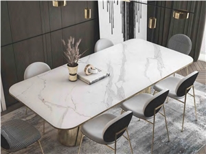Calacatta Marble Sintered Stone Table Top