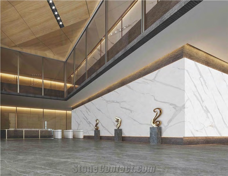 Calacatta Marble Sintered Stone Table Top