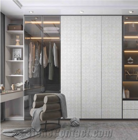 DIOR,Light Grey, Artificial Stone Slab, Sintered Stone