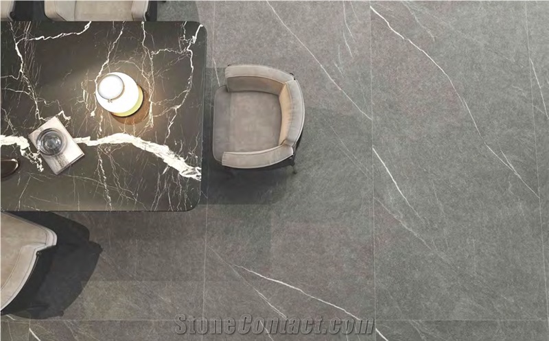 FRESH LIGHT GREY SINTERED STONE TILE FOR ROOM DESIGN