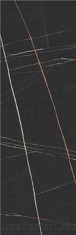 Laurent Black Golden Sintered Stone For Kitchen Tops Tiles