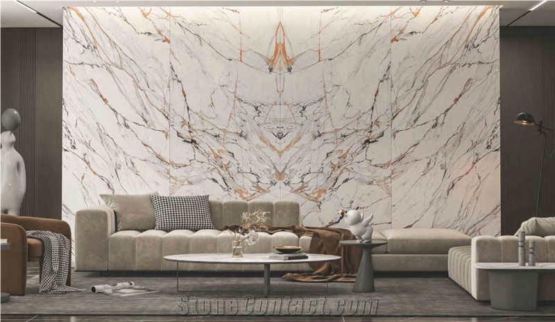 Marble Look Sintered Stone Artificial Marble Stone Wall Tile