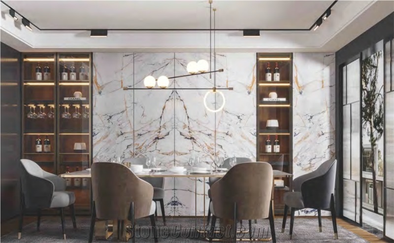 Marble Look Sintered Stone Artificial Marble Stone Wall Tile