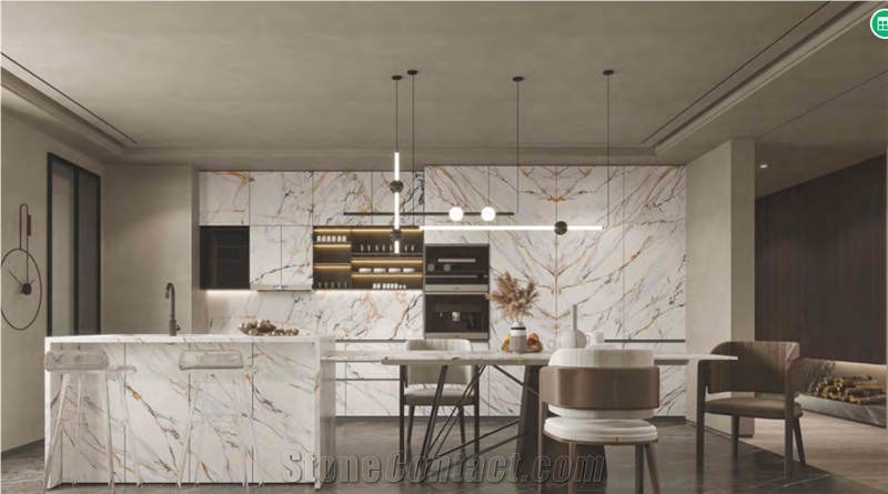 Marble Look Sintered Stone Artificial Marble Stone Wall Tile
