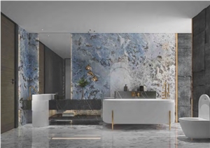 OPAL BLUE CRYSTAL, Artificial Stone Slab, Sintered Stone