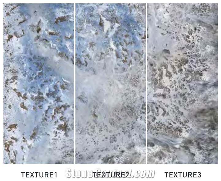 OPAL BLUE CRYSTAL QUARTZITE LOOK SINTERED STONE TILES SLABS