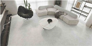 PLAIN CEMENT CREAM-WHITE SINTERED STONE TILES FLOORS