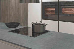 Portland Grey Marble Look Sintered Stone Kitchen Tops