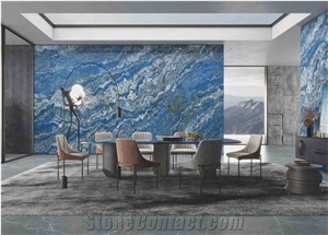 SKYBLUE ISLANDS SINTERED STONE TILES SLABS